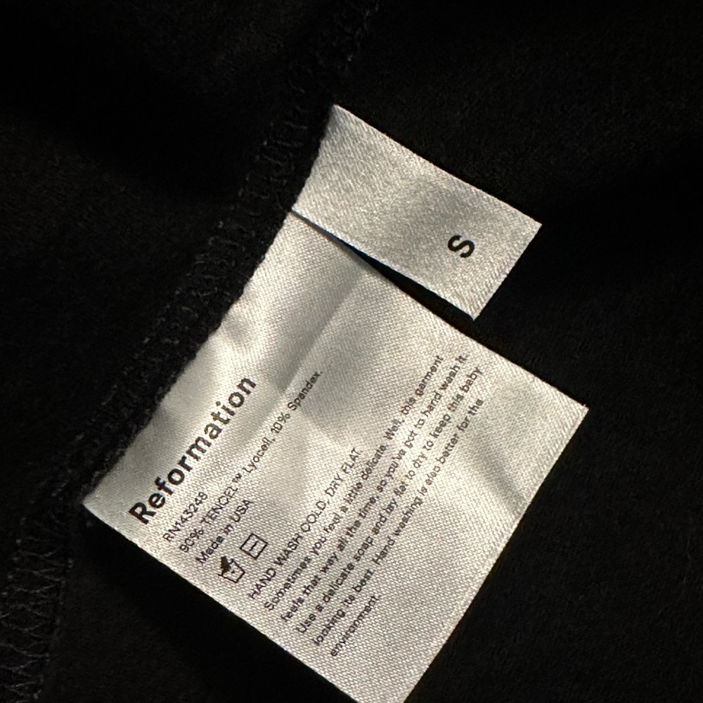 Reformation Elegant Black Wrap Dress - Picture 4 of 4